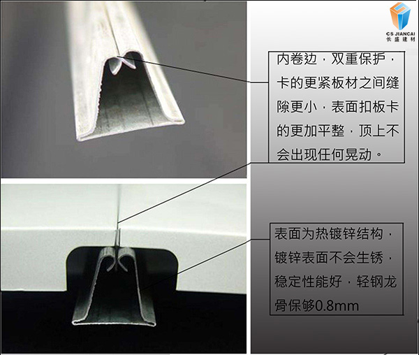 冲孔铝扣板内卷边安装图 冲孔铝扣板内卷边安装图