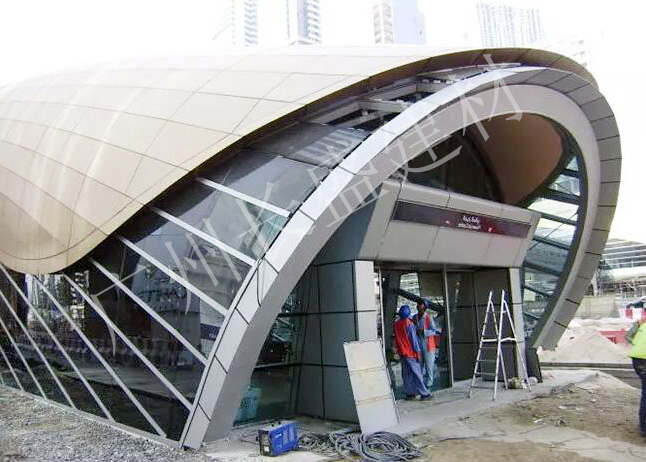 地铁口铝单板幕墙图 地铁口铝单板幕墙图
