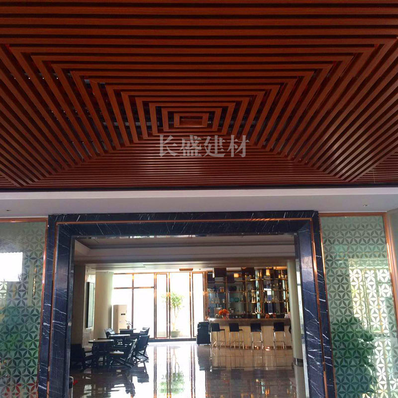 木纹铝方通吊顶 木纹铝方通吊顶